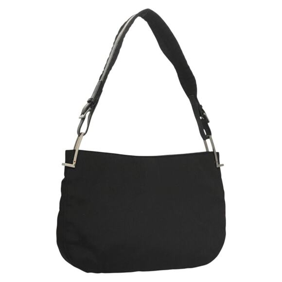 GUCCI Shoulder Bag Nylon Black Silver 001 3193 001 3193 - Picture 1 of 16